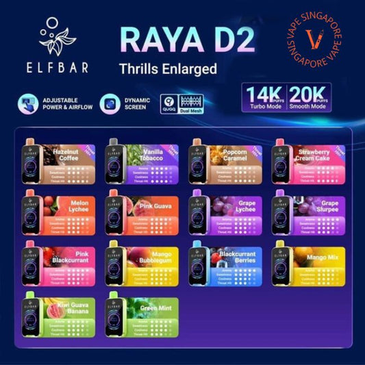 Elfbar Raya D2 20000 Puffs - Vape Singapore SG Vape