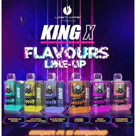 King X 7500 puff rechargeable disposable vape - Vape Singapore SG Vape
