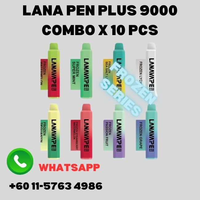 Lana Pen Plus 9000 Puff 10pcs Combo Frozen Series - Vape Singapore SG Vape
