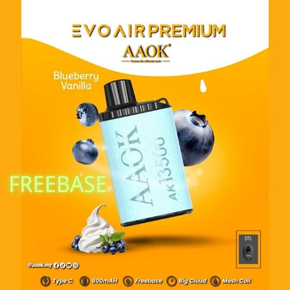 AAOK EVO AIR PREMIUM 13500 Puff FREEBASE - Vape Singapore SG Vape