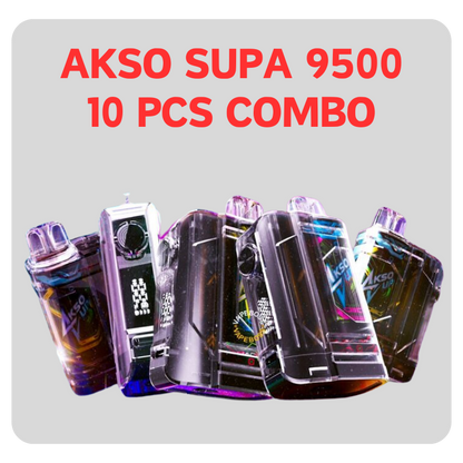 Akso Supa 9500 Puff 10 Pcs Combo - Vape Singapore SG Vape