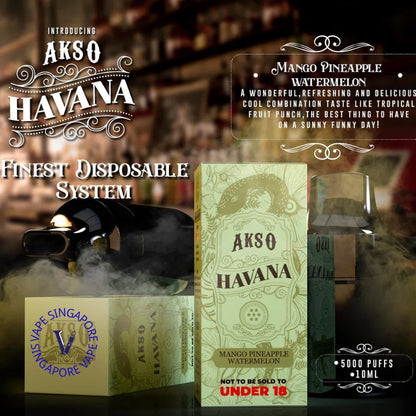 Akso Havana Refill Cartridge (5000 Puff) - Vape Singapore SG Vape