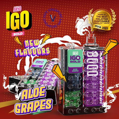 Akso IGO 8000 Puffs Disposable Vape - Vape Singapore SG Vape