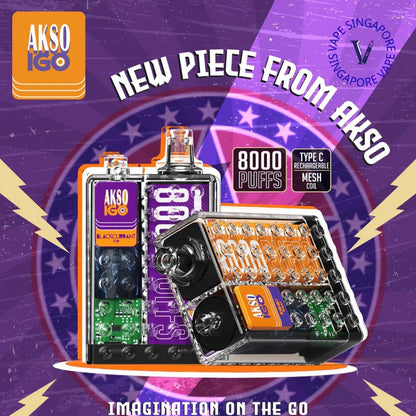 Akso IGO 8000 Puffs Disposable Vape - Vape Singapore SG Vape