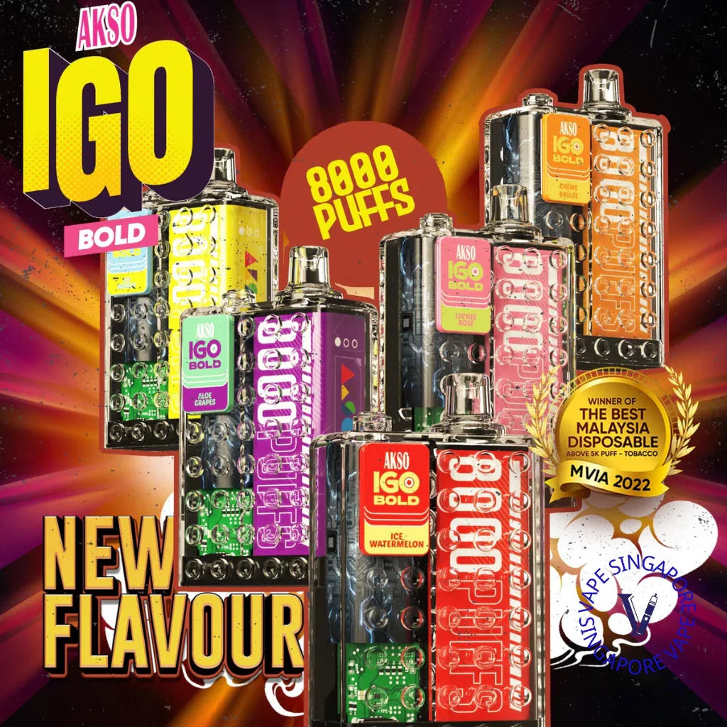 Akso IGO 8000 Puffs Disposable Vape - Vape Singapore SG Vape