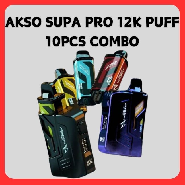 Akso Supa Pro 12000 10 Pcs Combo - Vape Singapore SG Vape