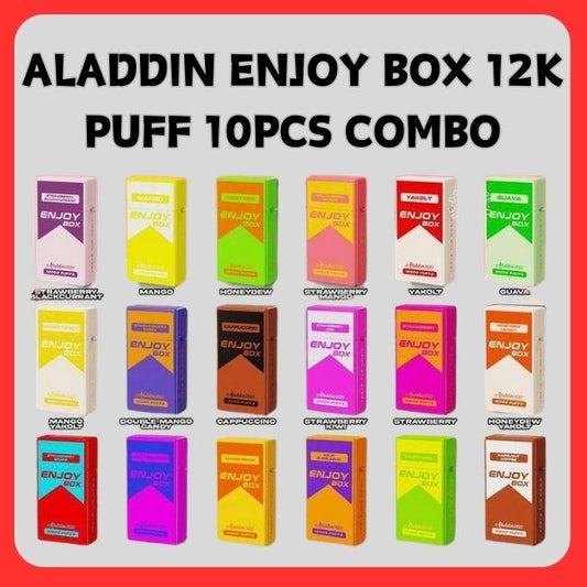 Aladdin Enjoy Box 12000 10 Pcs Combo - Vape Singapore SG Vape