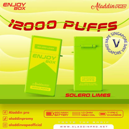 Aladdin Pro Enjoy Box 12,000 puff - Vape Singapore SG Vape