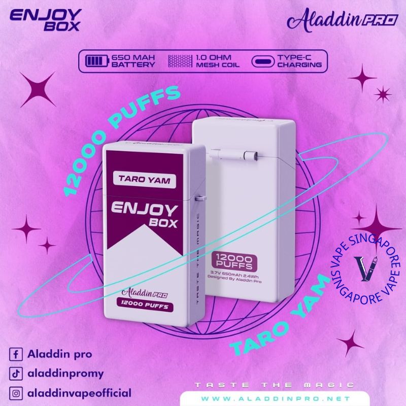 Aladdin Pro Enjoy Box 12,000 puff - Vape Singapore SG Vape