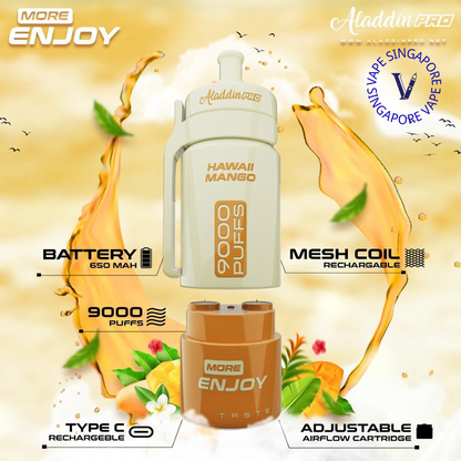 Aladdin Pro More Enjoy 9000 Puff Vape - Vape Singapore SG Vape