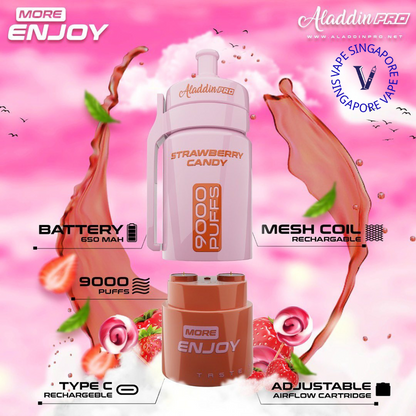 Aladdin Pro More Enjoy 9000 Puff Vape - Vape Singapore SG Vape