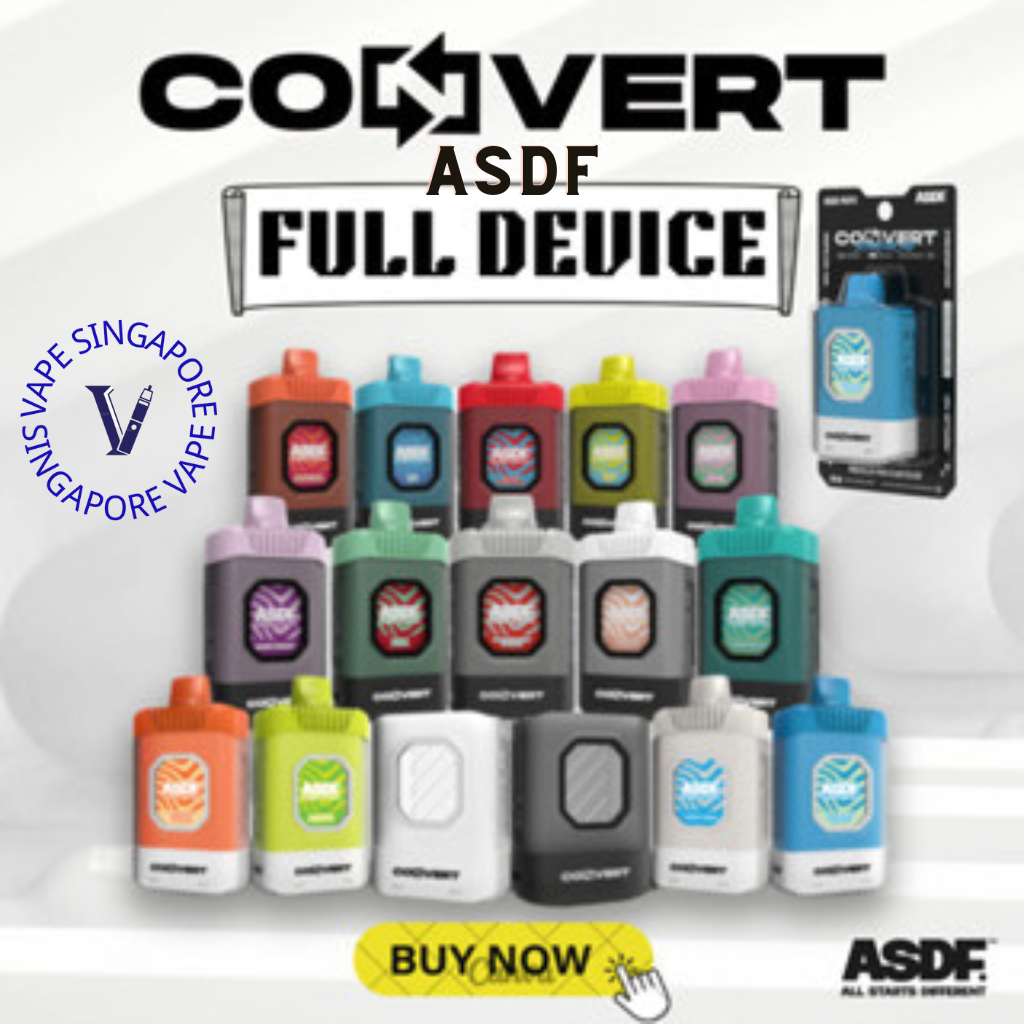 ASDF Convert 10,000 puff (Starter Kit Set) - Vape Singapore SG Vape