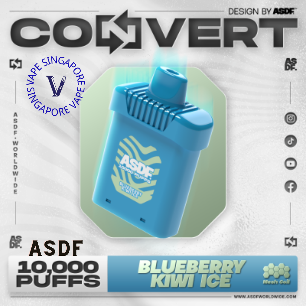 ASDF Convert 10,000 Puff (Prefilled Pod) - Vape Singapore SG Vape