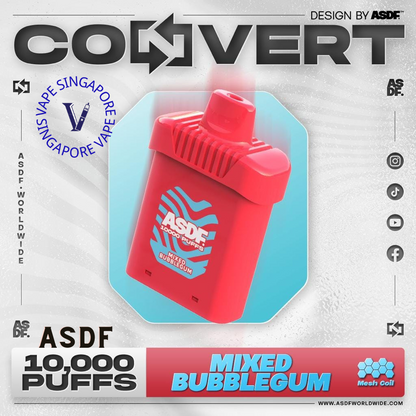 ASDF Convert 10,000 Puff (Prefilled Pod) - Vape Singapore SG Vape