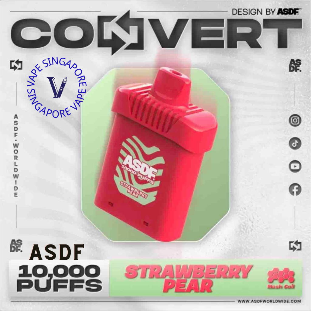 ASDF Convert 10,000 Puff (Prefilled Pod) - Vape Singapore SG Vape