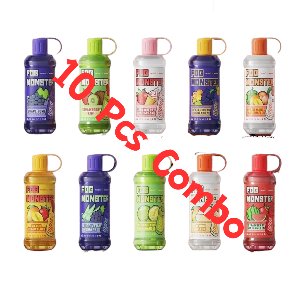 Fog Monster 10,000 Puff 10 Pcs Combo - Vape Singapore SG Vape