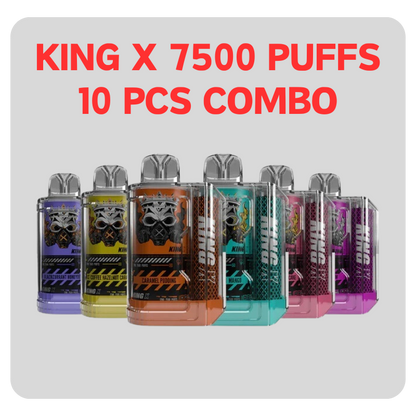 King X 7500 Puff 10 Pcs Combo - Vape Singapore SG Vape