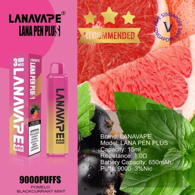 Lana Pen Plus 9000 Puff Ready Stock - Vape Singapore SG Vape