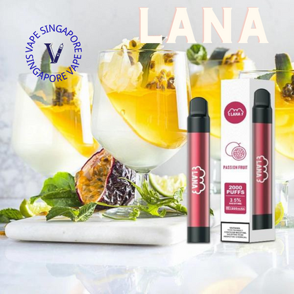 Lana Pen 2000 puff Non disposable vape - Vape Singapore SG Vape