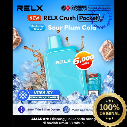 RELX Crush Pocket 6000 Puff Disposable Vape - Vape Singapore SG Vape