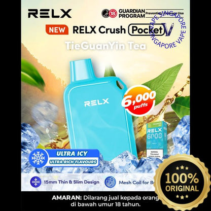 RELX Crush Pocket 6000 Puff Disposable Vape - Vape Singapore SG Vape