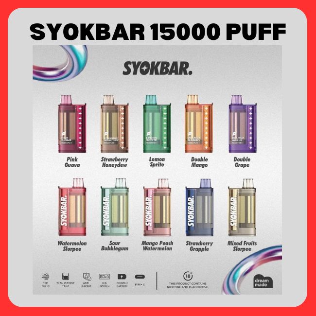 Syokbar 15000 Puff - Vape Singapore SG Vape