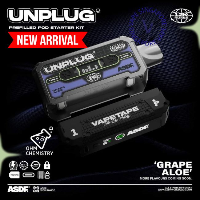 Vapetape Unplug / Offgrid Cartridge refill 12k puff - Vape Singapore SG Vape
