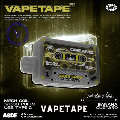 Vape Tape 12,000 puff disposable vape - Vape Singapore SG Vape