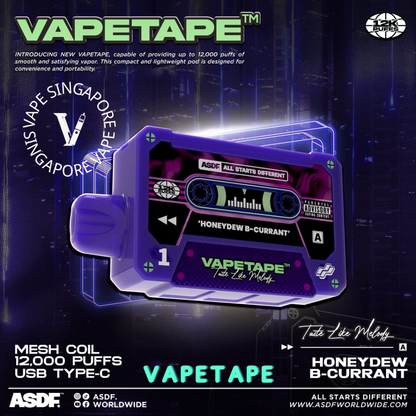 Vape Tape 12,000 puff disposable vape - Vape Singapore SG Vape