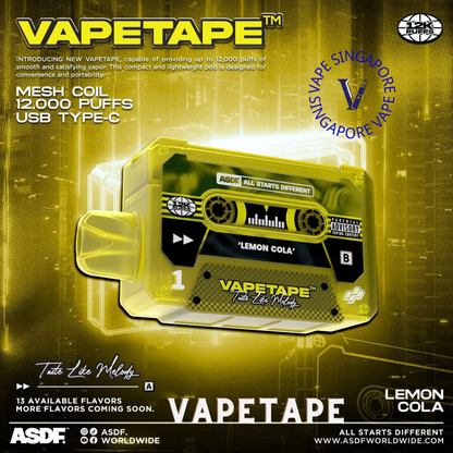 Vape Tape 12,000 puff disposable vape - Vape Singapore SG Vape