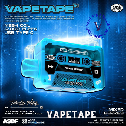 Vape Tape 12,000 puff disposable vape - Vape Singapore SG Vape