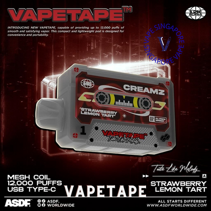 Vape Tape 12,000 puff disposable vape - Vape Singapore SG Vape
