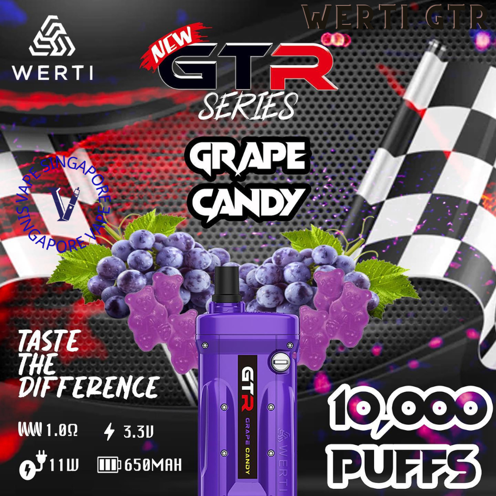 Werti GTR 10,000 puff disposable vape - Vape Singapore SG Vape